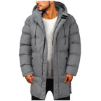 Long Winter Coat Men, Warm Puffer