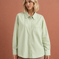 NIENKE | Women's Striped Oversized Blouse with Classic Collar and Relaxed Fit