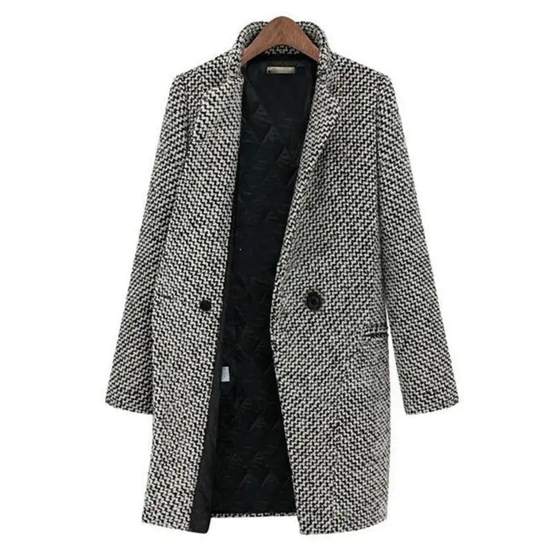 Women's Long Wool-Blend Coat, Classic Cut
