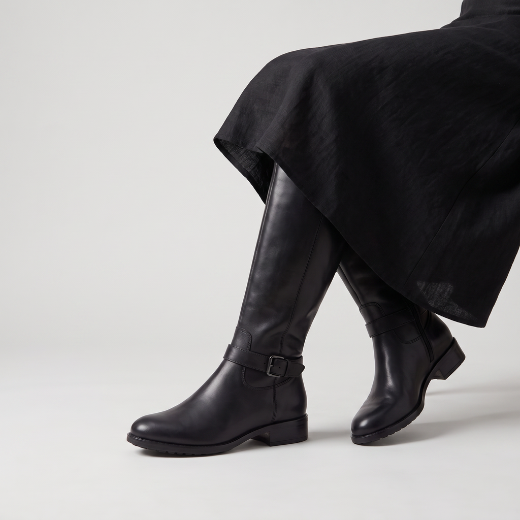 Riding Boots Women Knee High Leather Look