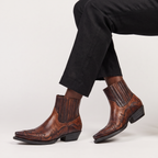 Men's Boots Western Square Toe Pull On