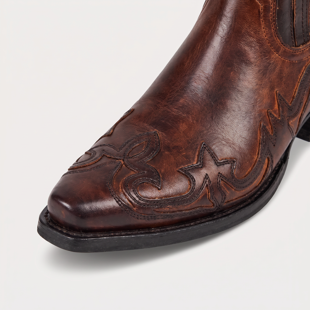 Men's Boots Western Square Toe Pull On