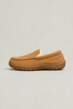 Men's Slippers Moccasin Suede Look in Tan