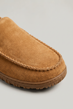 Men's Slippers Moccasin Suede Look