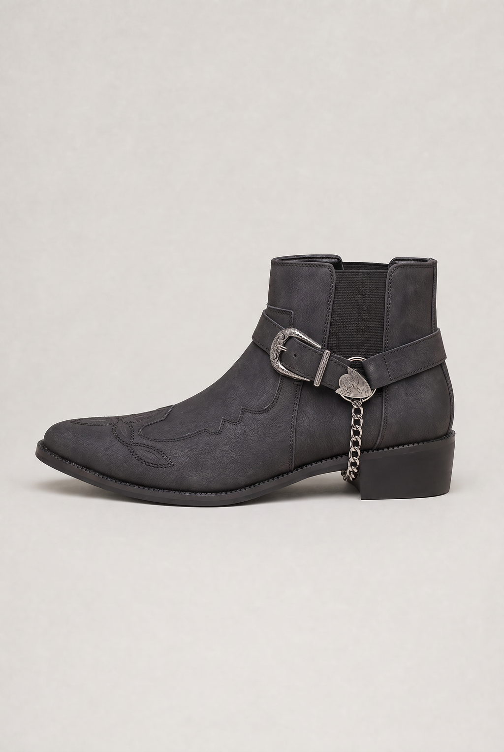 Men's Boots Western Harness Strap Pointed Toe