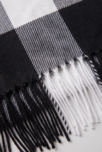 Men's Scarf Checked Tassel Detail