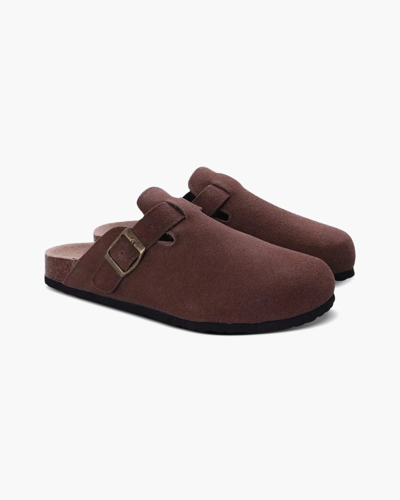 Luke | Unisex Suede Clog – Comfortable Slide with Ergonomic Footbed