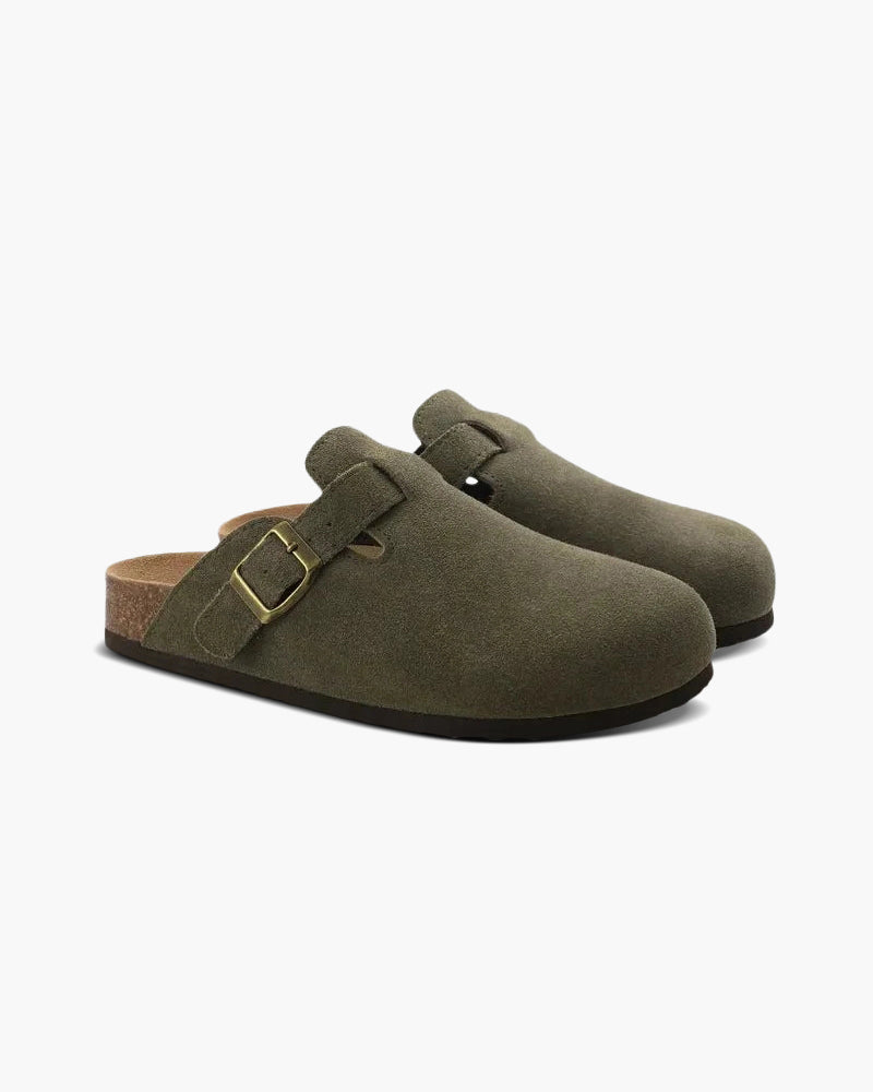 Luke | Unisex Suede Clog – Comfortable Slide with Ergonomic Footbed