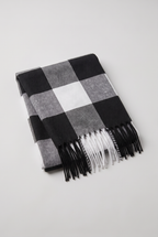 Men's Scarf Checked Tassel Detail