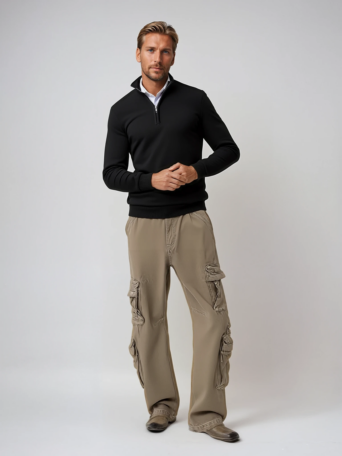 Men's Sweater Half Zip Classic Soft