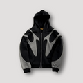 Men's Hoodie Zip Up Patchwork Streetwear