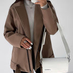 Women's Wool-Look Coat with Belt, Classic and Tailored
