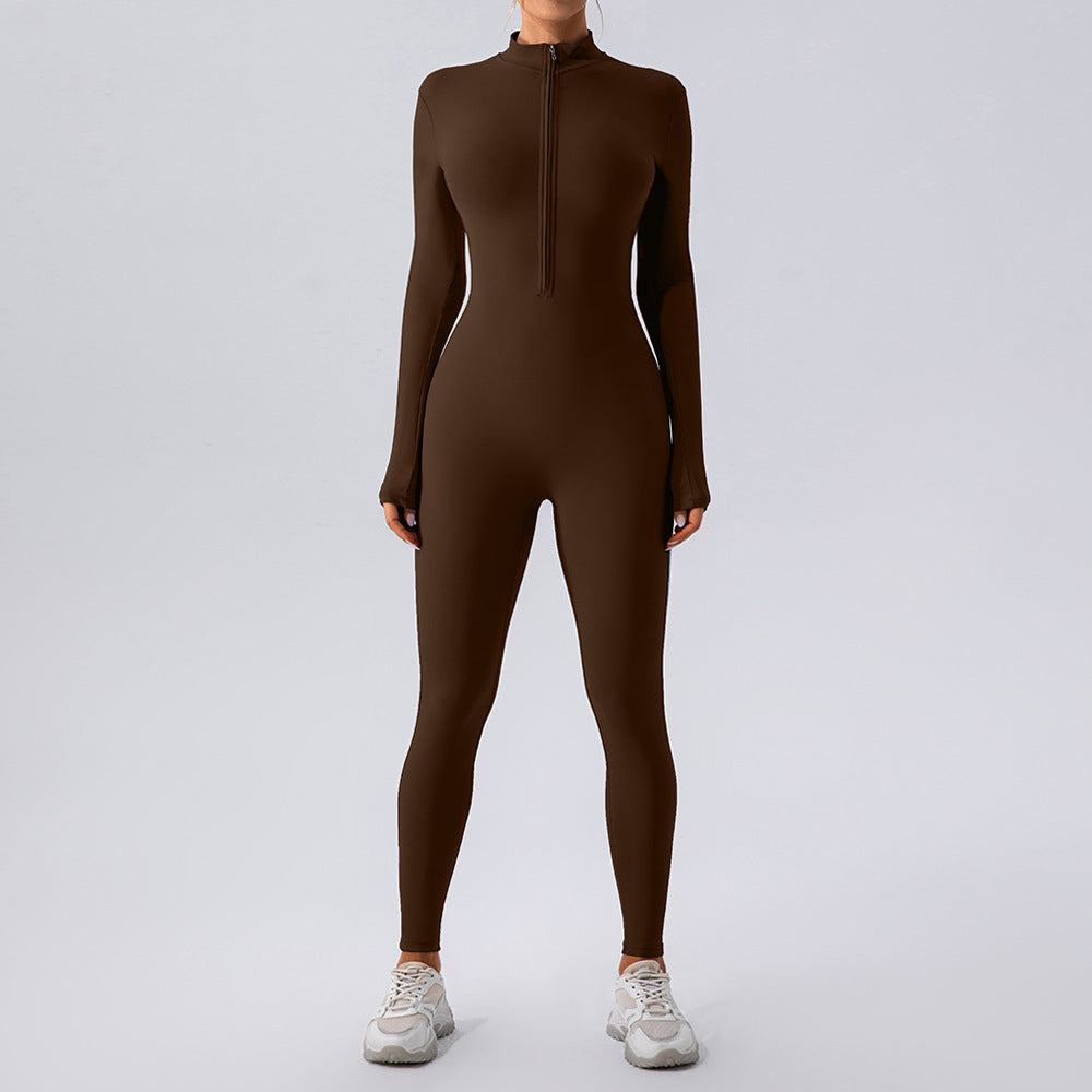 LUNA Zip-Front Bodycon Jumpsuit