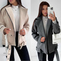Women's Wool-Look Coat with Belt, Classic and Tailored
