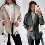Women's Wool-Look Coat with Belt, Classic and Tailored