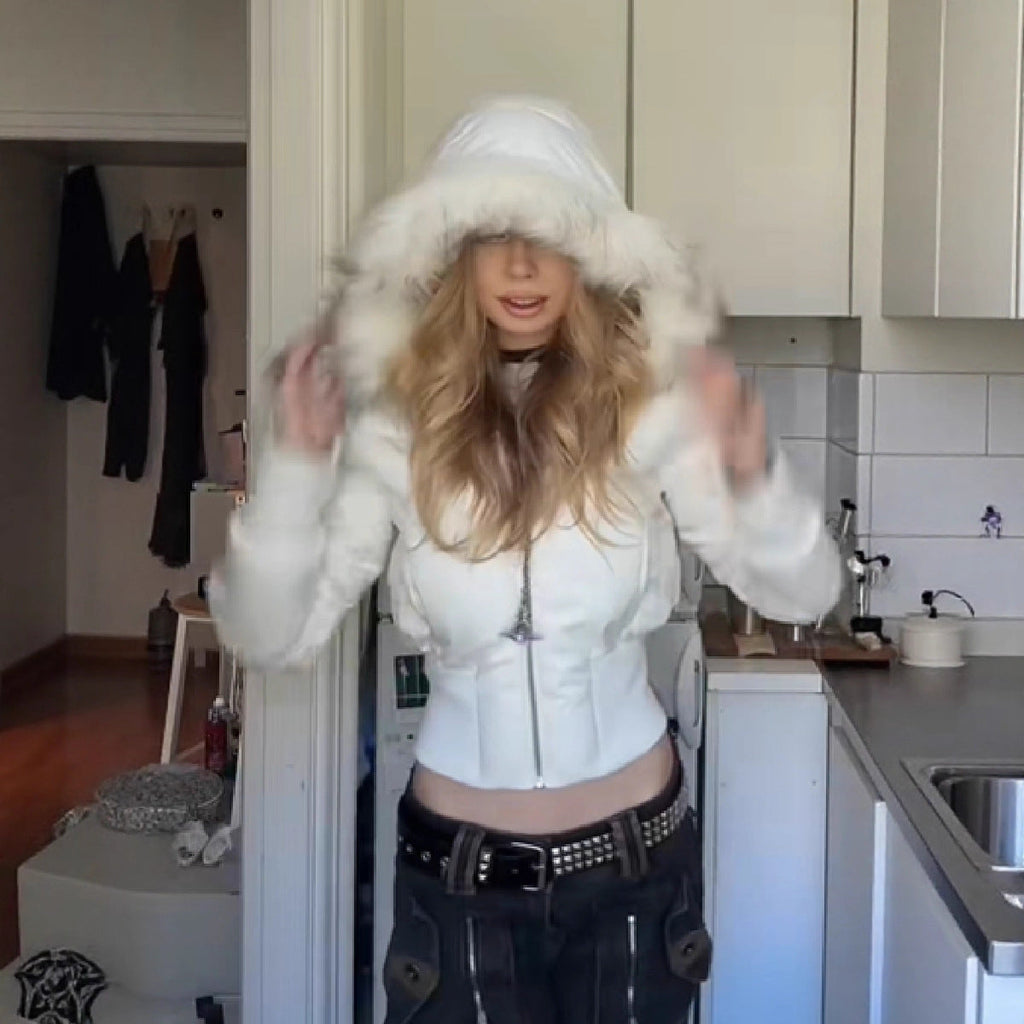 Winter Coat Women, Long with Removable Hood