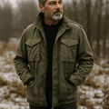 Field Jacket Men, Rugged with Hood and Storm Flap