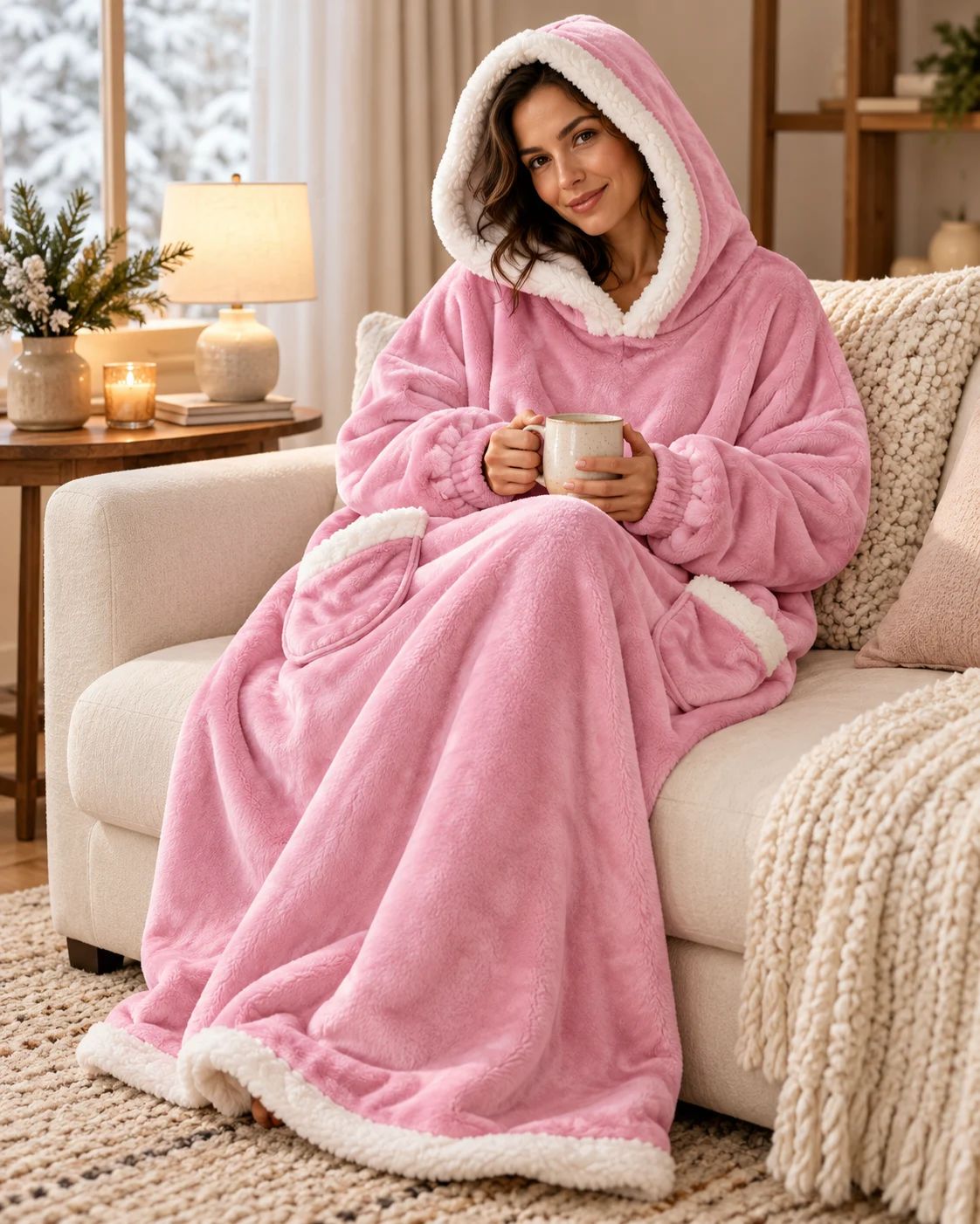 Haven Hoodie Blanket – Oversized Twinning Hoodie for Couples, Soft & Warm