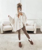 Women's Oversized Cardigan, Soft and Warm