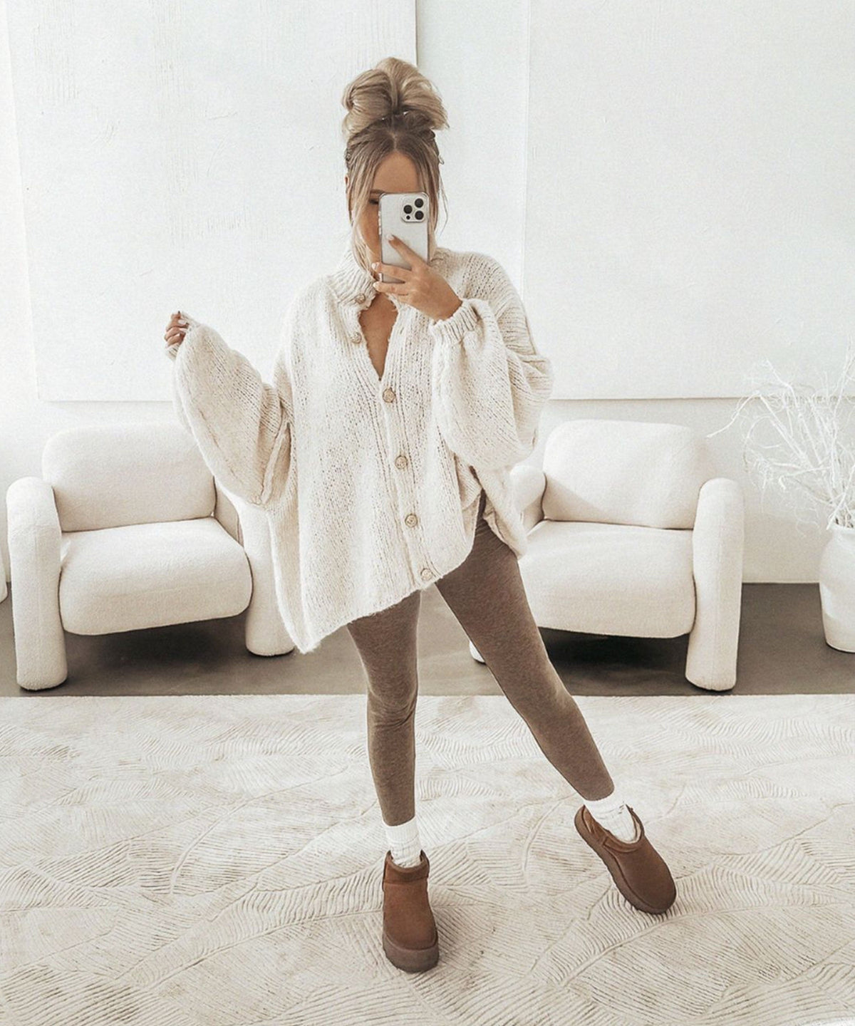 Women's Oversized Cardigan, Soft and Warm