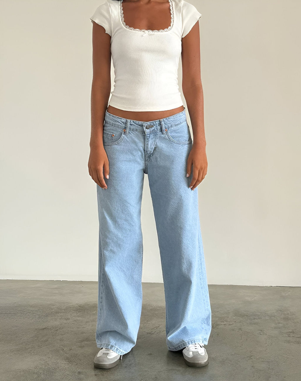 MIA Low-Rise Wide-Leg Jeans