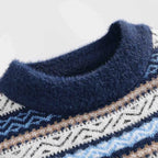 Men's Nordic Sweater in a Wool Blend, Dense Knit and Warm