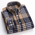 Men's Plaid Cotton Shirt, Warm