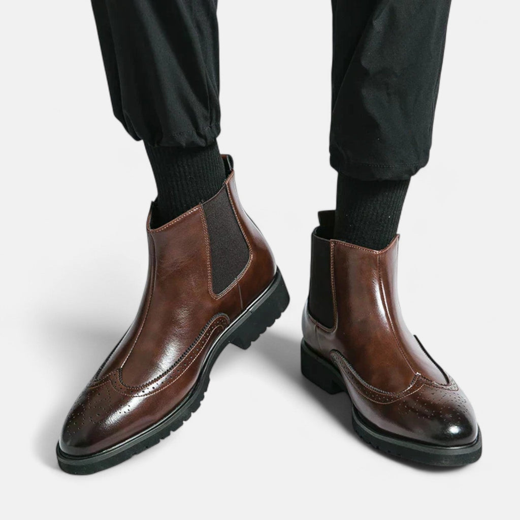 Chelsea Boots Men, Faux Leather and Elegant