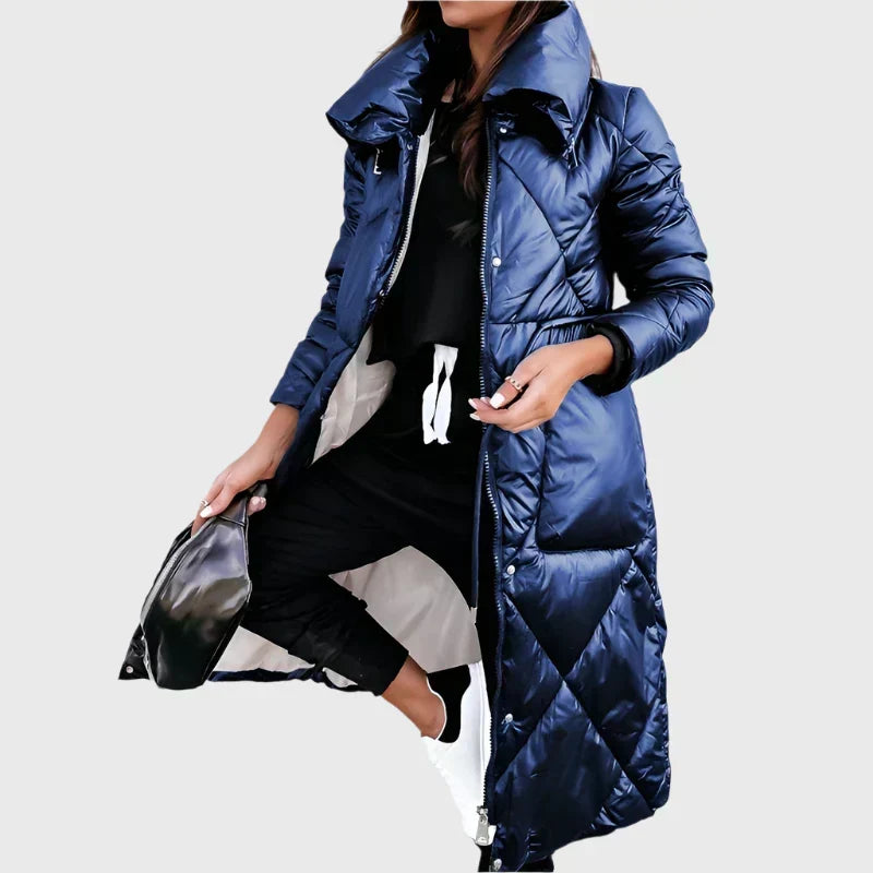 Winter Coat Women with Hood, Lined and Water-Repellent