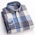 Men's Plaid Cotton Shirt, Warm