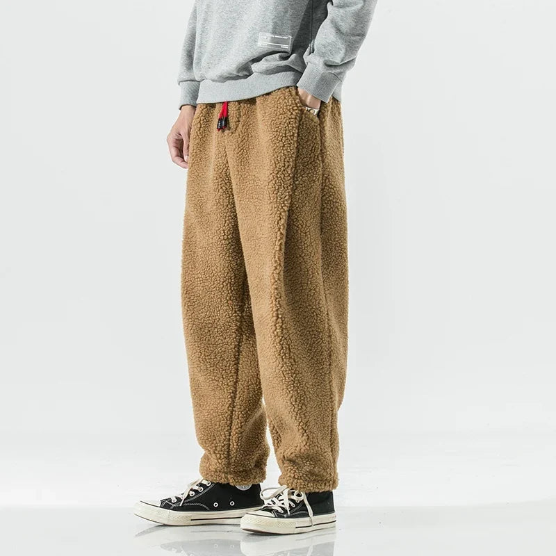 Men's Fleece Sweatpants, Warm with Elastic Waist
