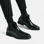Chelsea Boots Men, Faux Leather and Elegant