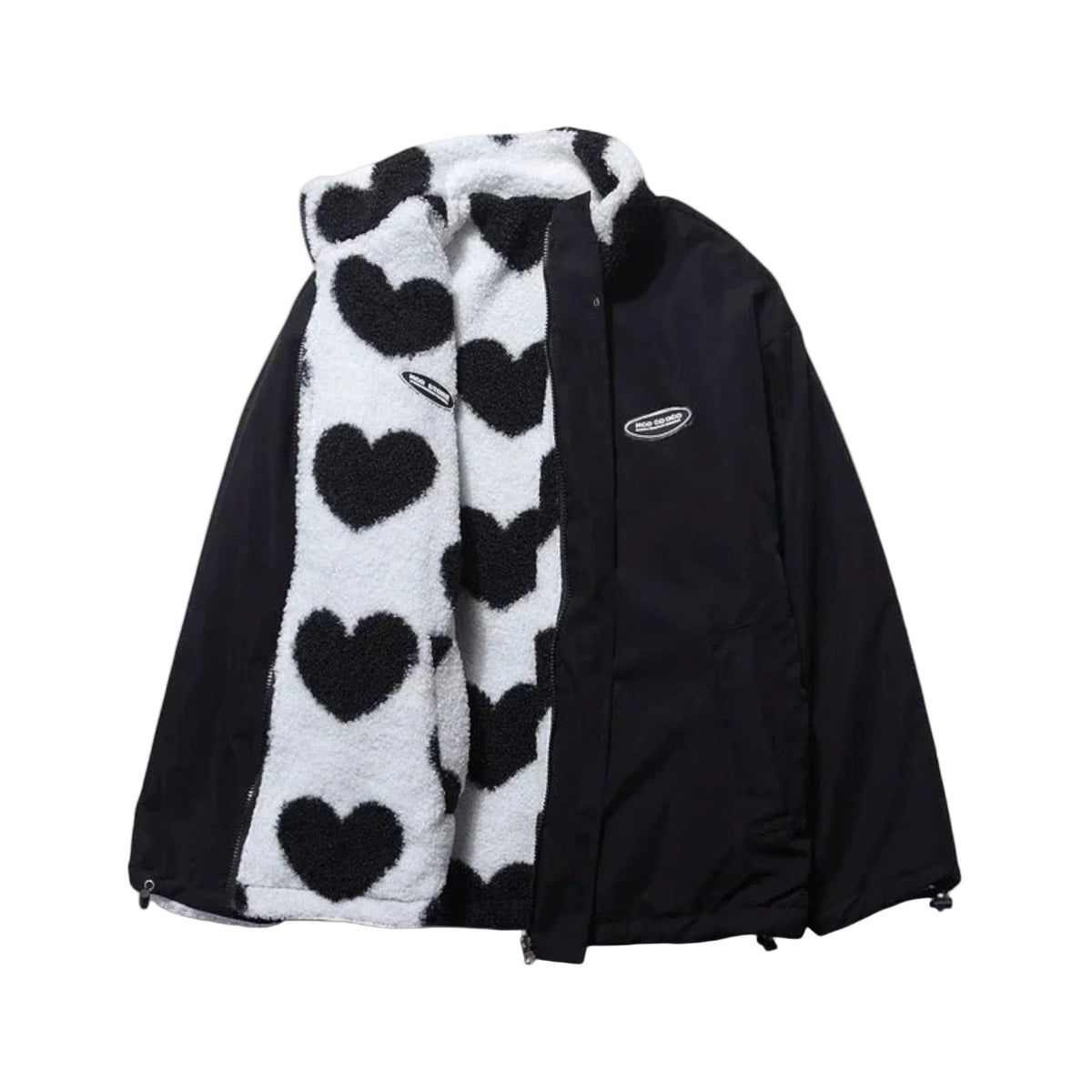 Reversible Jacket Women with Heart Design