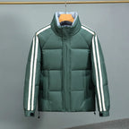Puffer Jacket Men with High Collar, Windproof and Warm