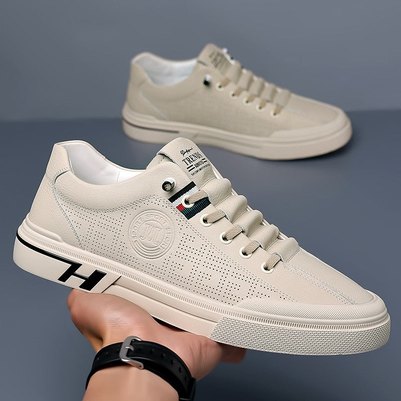 Men's Leather Sneakers, Handcrafted