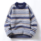 Men's Nordic Sweater in a Wool Blend, Dense Knit and Warm