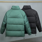 Puffer Jacket Men with High Collar, Windproof and Warm