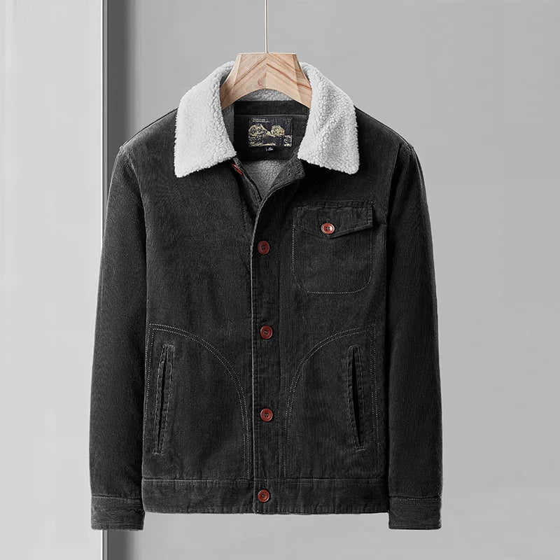 Men's Corduroy Jacket, Sherpa Lined for Winter