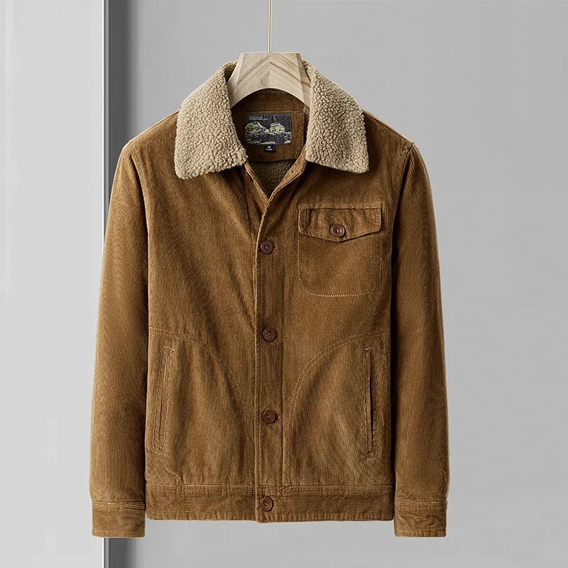 Men's Corduroy Jacket, Sherpa Lined for Winter