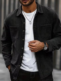 Corduroy Shirt Jacket Men, Warm