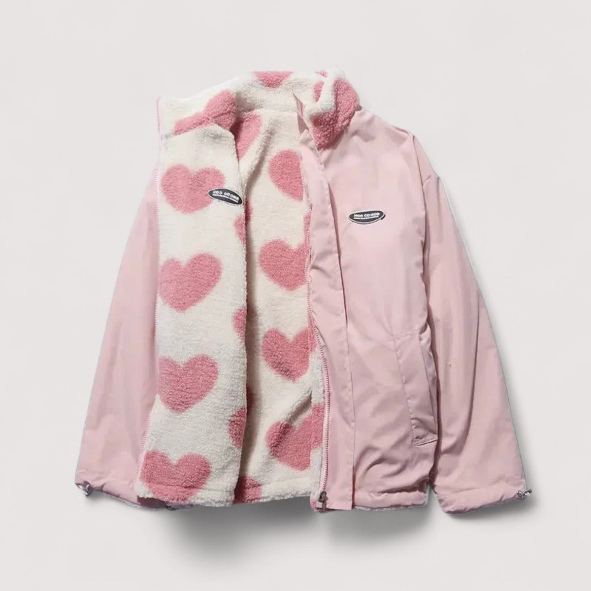 Reversible Jacket Women with Heart Design