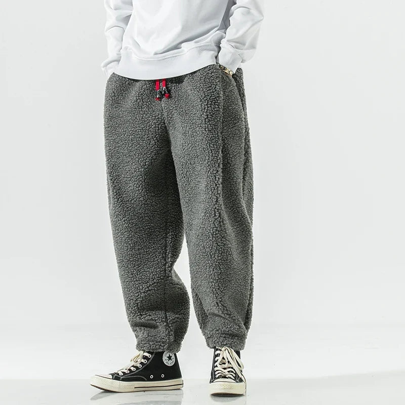 Men's Fleece Sweatpants, Warm with Elastic Waist