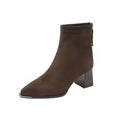 Women's Brown Suede Ankle Boots – Short Shaft