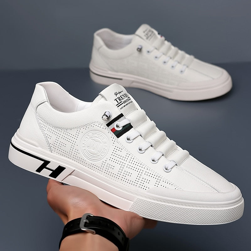 Men's Leather Sneakers, Handcrafted
