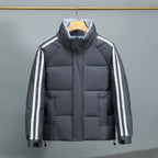 Puffer Jacket Men with High Collar, Windproof and Warm