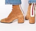 Women's Khaki Ankle Boots – Modern Contrast