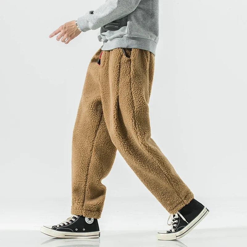 Men's Fleece Sweatpants, Warm with Elastic Waist