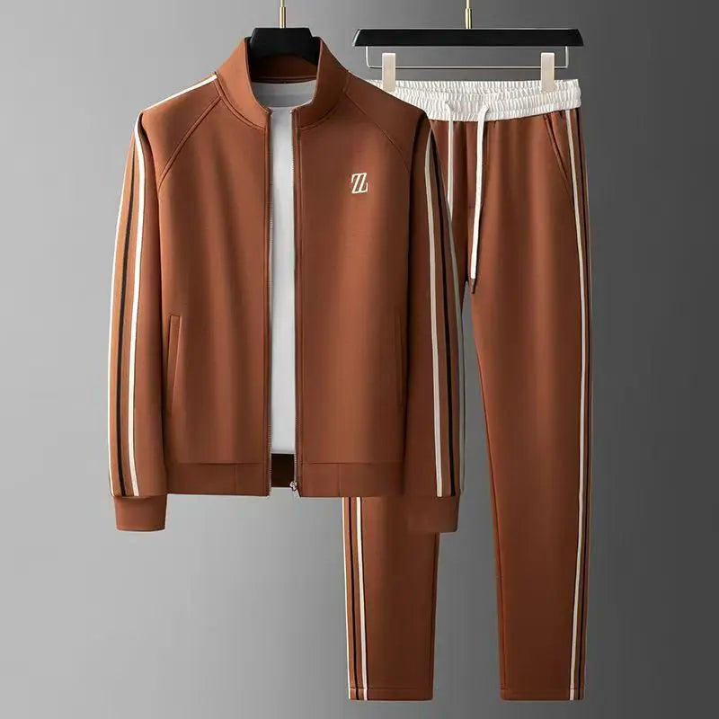 Tracksuit Men Stripe 2 Piece Jogger Set
