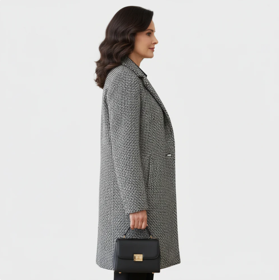 Women's Long Wool-Blend Coat, Classic Cut