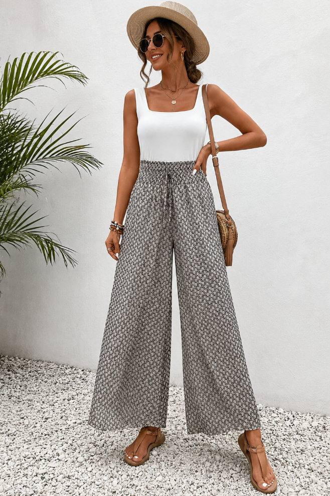Lizzy | Wide-Leg Pants with Geometric Print